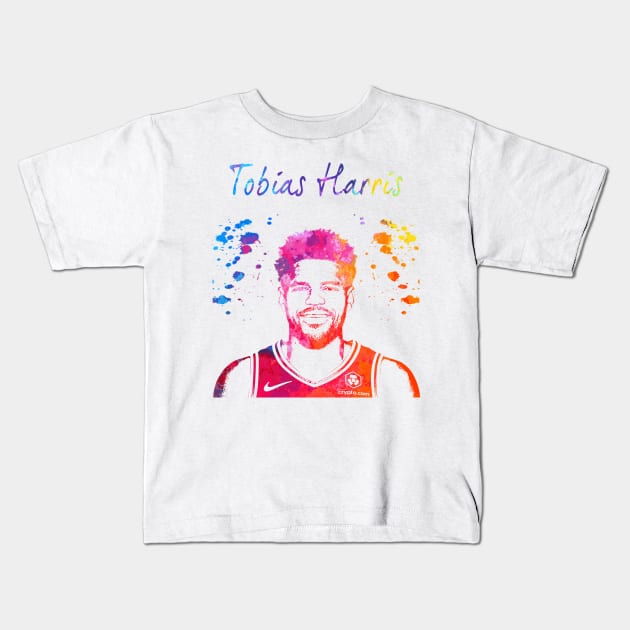 Tobias Harris Kids T-Shirt by Moreno Art